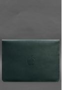 Фото Шкіряний чохол-конверт на магнітах для MacBook 15 дюйм Зелений (BN-GC-11-malachite)