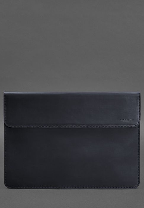 Шкіряний чохол-конверт на магнітах для MacBook 15-16 дюйм Синій Crazy Horse