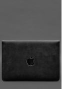 Фото Чехол-конверт с клапаном кожа+фетр для MacBook 15" Черный  Crazy Horse (BN-GC-15-1-g-kr-felt-d)