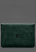 Фото Чохол-конверт із клапаном шкіра+фетр для MacBook 15" Зелений Crazy Horse (BN-GC-15-1-iz-felt-d)