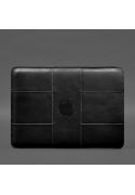 Фото Клаптиковий чохол із натуральної шкіри для MacBook 13 дюйм Чорний (BN-GC-21-g)