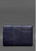 Фото Лоскутный чехол из натуральной кожи для MacBook 13 дюйм Синий Краст (BN-GC-21-navy-blue)