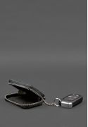 Фото Шкіряний чохол для автомобільного ключа, чорний краст (BN-GC-27-g)