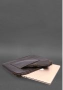 Фото Кожаный чехол для ноутбука на молнии с карманом и хлястиком на руку Светло-коричневый (BN-GC-29-k)