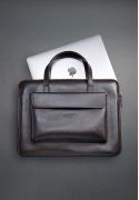 Кожаный чехол с ручками и карманом для MacBook 16 Pro Темно-коричневый - Фото 5 