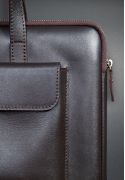 Кожаный чехол с ручками и карманом для MacBook 16 Pro Темно-коричневый - Фото 7 