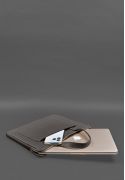 Фото Кожаный чехол с ручками для ноутбука 13 дюйм Темно-коричневый (BN-GC-4-choko)