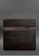 Фото Шкіряний чохол-конверт на магнітах для MacBook 14 Темно-коричневий (BN-GC-22-choko)