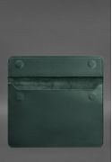 Фото Кожаный чехол-конверт на магнитах для MacBook 14 Зеленый Crazy Horse (BN-GC-22-iz)