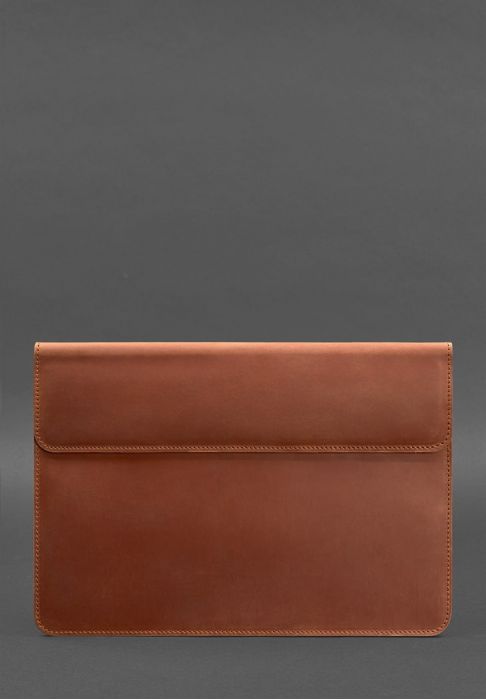 Фото Кожаный чехол-конверт на магнитах для MacBook Air/Pro 13'' Светло-коричневый