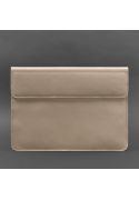 Фото Кожаный чехол-конверт на магнитах для MacBook 13 Светло-бежевый (BN-GC-9-light-beige)