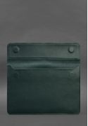 Фото Кожаный чехол-конверт на магнитах для MacBook 14 Зеленый (BN-GC-22-malachite)