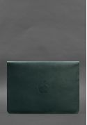Фото Кожаный чехол-конверт на магнитах для MacBook 14 Зеленый (BN-GC-22-malachite)