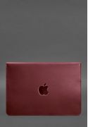 Фото Кожаный чехол-конверт на магнитах для MacBook 14 Бордовый Crazy Horse (BN-GC-22-vin-kr)