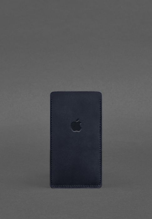 Кожаный чехол для iPhone 12 Синий Crazy Horse