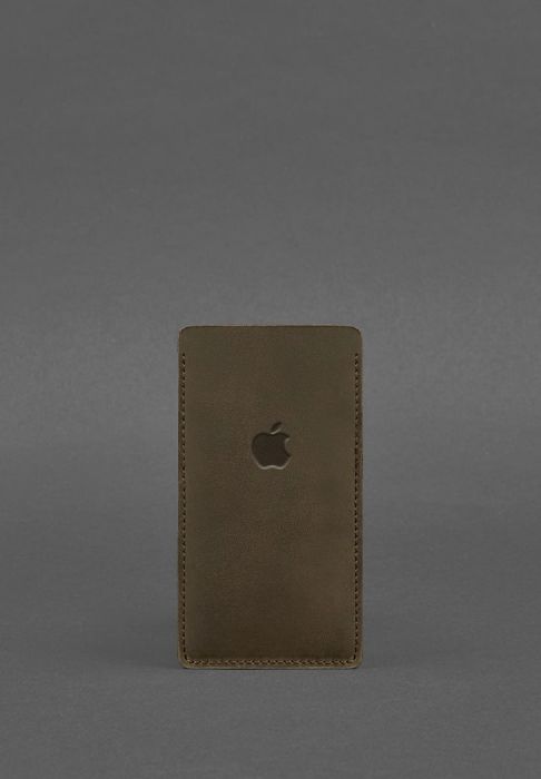 Фото Шкіряний чохол для iPhone 12 Темно-коричневий Crazy Horse (BN-GC-2-o)