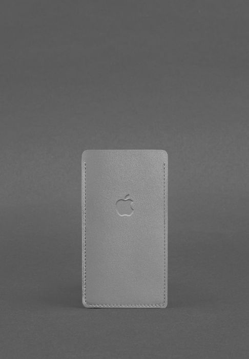 Шкіряний чохол для iPhone 12 Сірий
