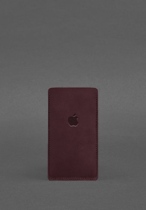 Фото Шкіряний чохол для iPhone 12 Бордовий Crazy Horse (BN-GC-2-vin-kr)