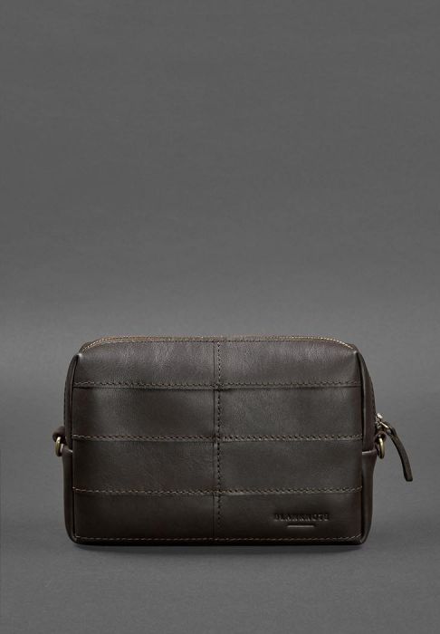 Кожаная косметичка-несессер 3.1 Темно-коричневый краст