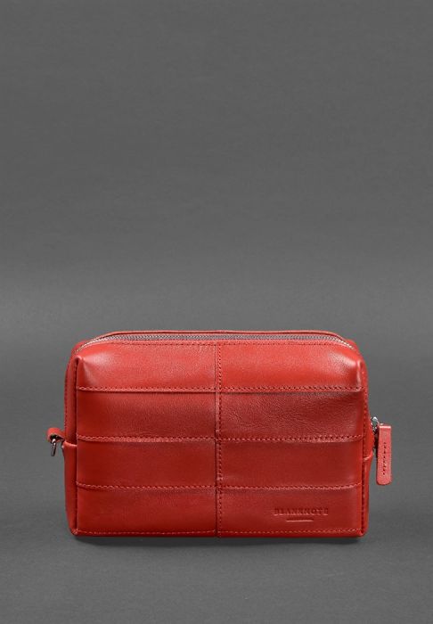 Фото Кожаная косметичка-несессер 3.1 Красный краст (BN-CB-3-1-red)