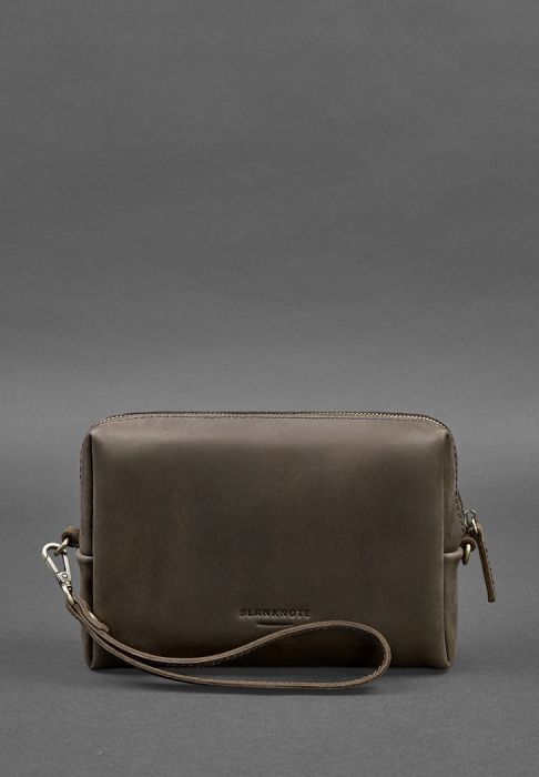 Фото Шкіряна косметичка-несесер 3.0 Темно-коричнева Crazy Horse