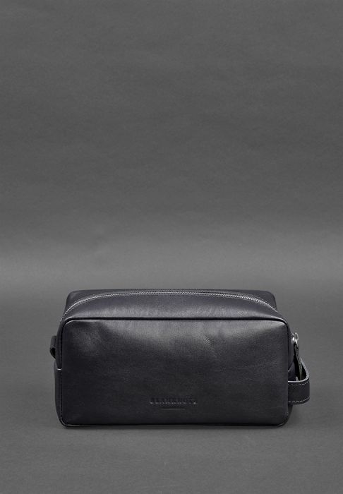 Кожаная косметичка-несессер 6.0 темно-синий