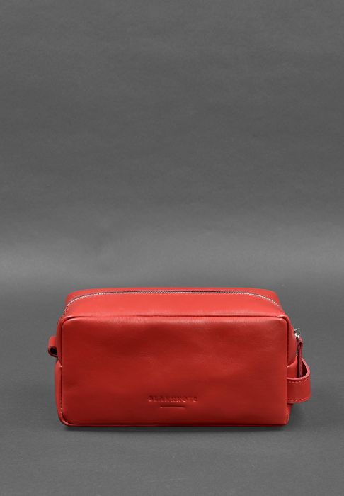 Кожаная косметичка-несессер 6.0 красный