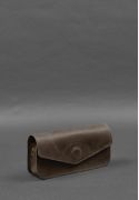 Фото Шкіряна сумка-футляр для окулярів (міні-сумка) темно-коричневий Crazy Horse (BN-GC-26-o)