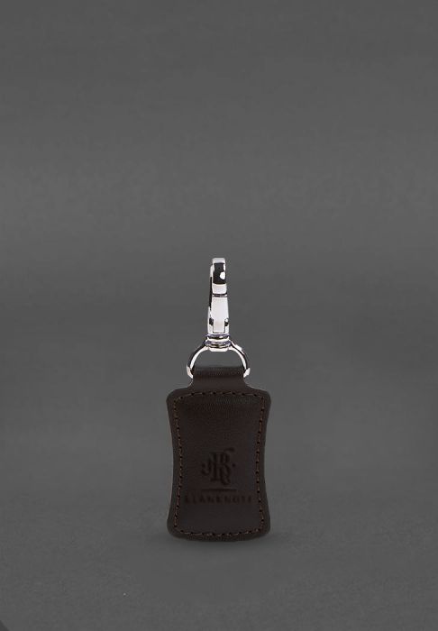 Кожаный брелок Premium Темно-коричневый