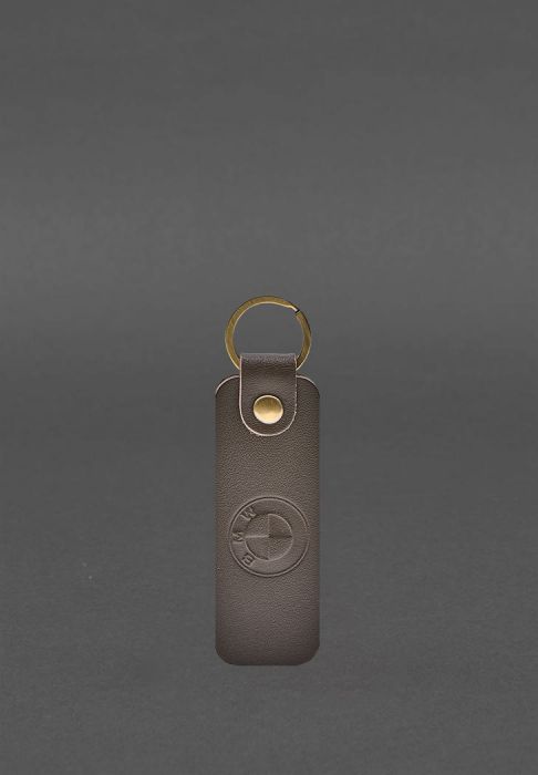 Кожаный брелок для Авто BMW темно-коричневый краст