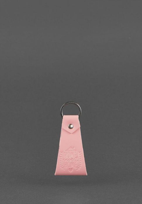 Шкіряний рожевий брелок-петля