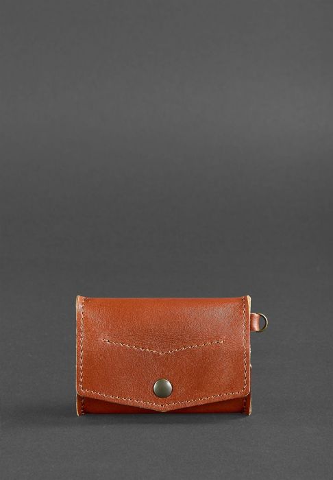 Фото Монетниця з клапаном 1.0 Коньяк коричневий