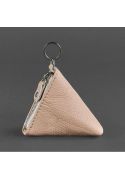 Фото Женская кожаная монетница 2.0 Пирамида светло-бежевая