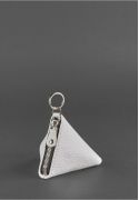 Фото Женская кожаная монетница 2.0 Пирамида белая
