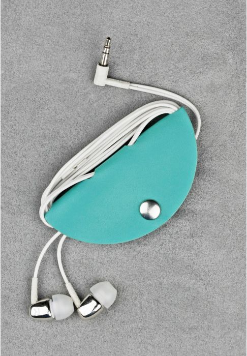 Фото Холдер для навушників та проводів Тіффані - бірюзовий