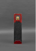 Фото Чехол для вина 1.0 из фетра с кожаными вставками красный Краст (BN-WC-1-red)