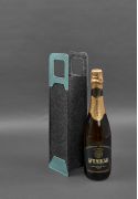 Фото Чохол для вина 1.0 із фетру зі шкіряними вставками бірюзовий Краст (BN-WC-1-tiffany)