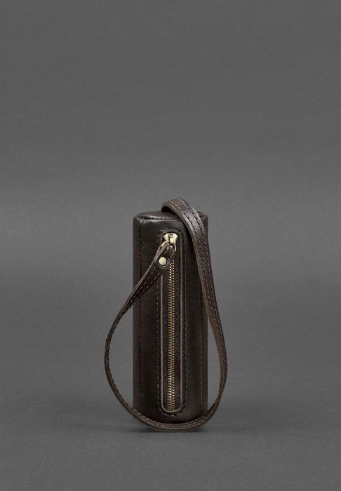 Кожаная ключница 3.0 Тубус темно-коричневая