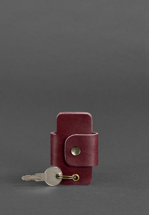 Фото Шкіряна ключниця смарт-кейс 4.0 бордова