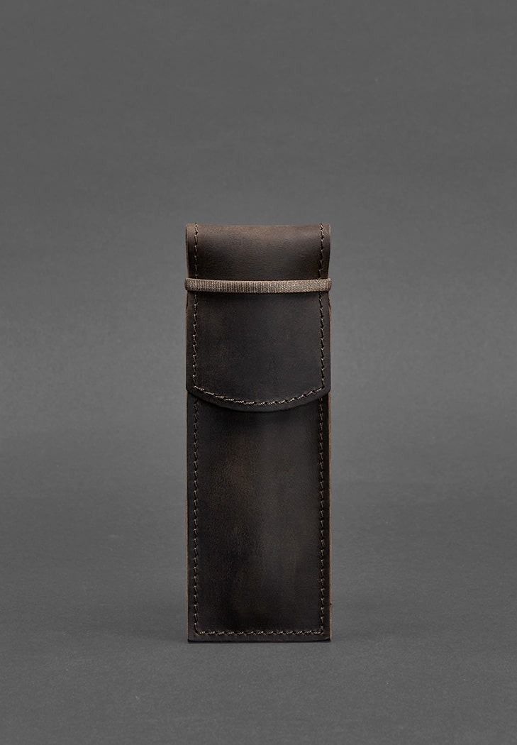 Фото Кожаный чехол для ручек 1.0 темно-коричневый