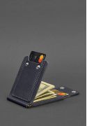Фото Мужское кожаное портмоне 10.0 зажим для денег темно-синий BlankNote (BN-PM-10-navy-blue) 