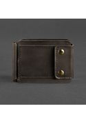 Фото Мужское кожаное портмоне темно-коричневое 10.0 зажим для денег Crazy Horse