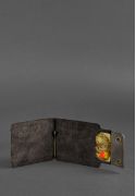 Фото Чоловіче шкіряне портмоне темно-коричневе 10.0 затиск для грошей Crazy Horse