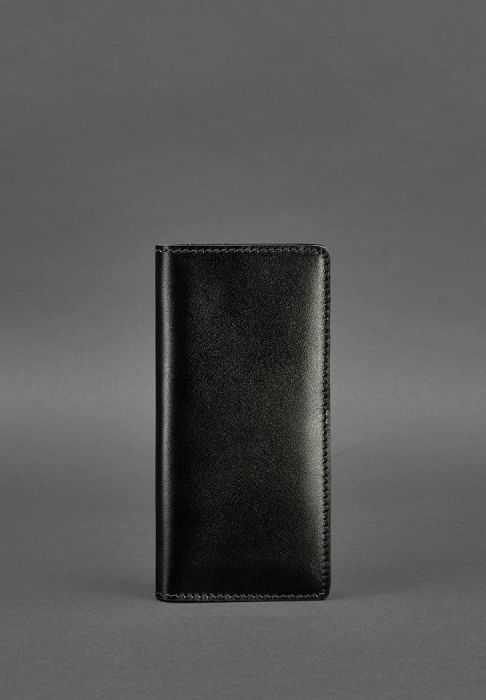 Фото Кожаное портмоне-купюрник 11.0 черное Краст