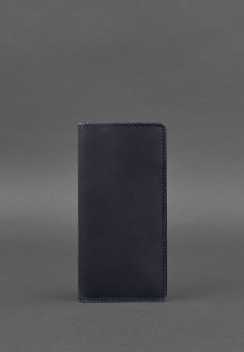 Фото Кожаное портмоне-купюрник 11.0 темно-синее Crazy Horse