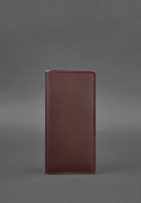 Кожаное портмоне-купюрник 11.0 бордовое