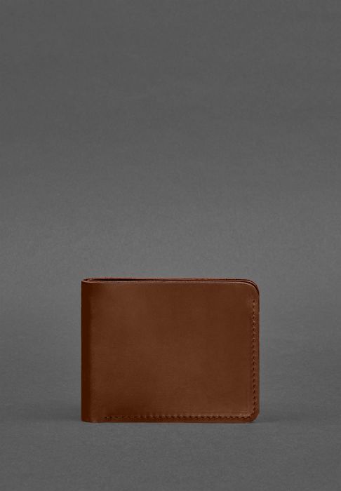 Кожаное портмоне 4.4 (с зажимом) светло-коричневый Crazy Horse