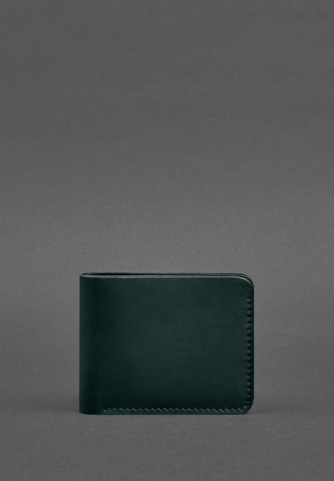 Шкіряне портмоне 4.4 (з затискачем) зелений краст