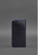 Фото Кожаное портмоне на молнии 6.1 Темно-синее