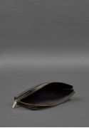 Фото Кожаное портмоне-купюрник на молнии 14.0 темно-коричневое (BN-PM-14-choko)